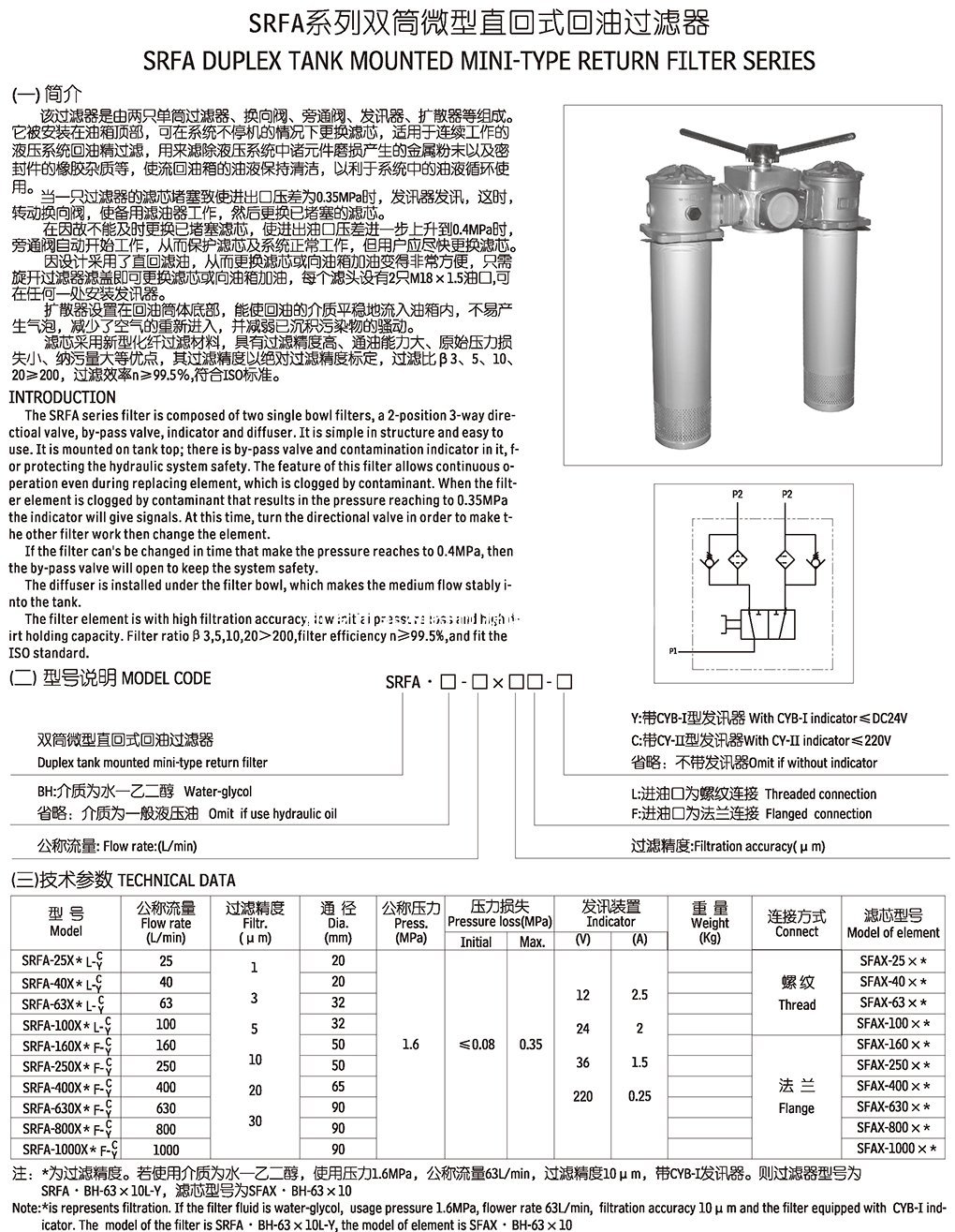 RFLDW1300CAT50D1.0/-L24賀德克回油過(guò)濾器